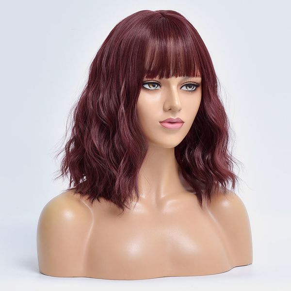 costume accessories wine red short wave daily colored hair synthetic wig with bangs for white women natural cosplay heat resistant fiber fem, Silver
costume accessories wine red short wave daily colored hair synthetic wig with bangs for white women natural cosplay heat resistant fiber fem, Silver