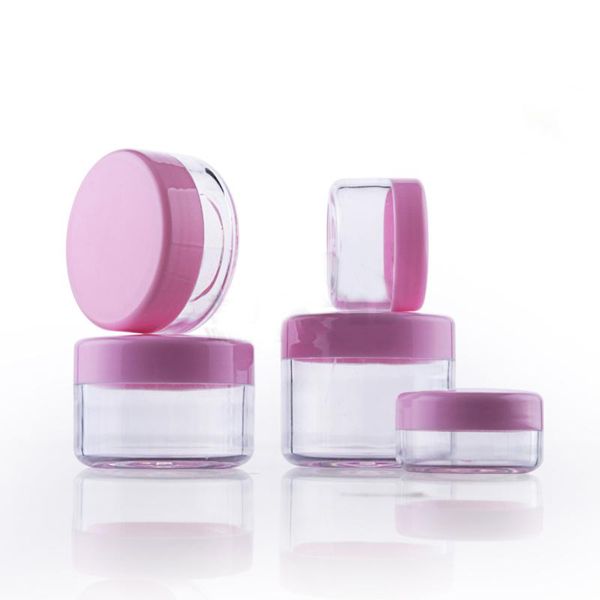 storage bottles & jars 50pcs empty cream jar clear bottle containers pink cap plastic packaging pot cosmetics refillable box 3g 5g 10g 15g 2
storage bottles & jars 50pcs empty cream jar clear bottle containers pink cap plastic packaging pot cosmetics refillable box 3g 5g 10g 15g 2