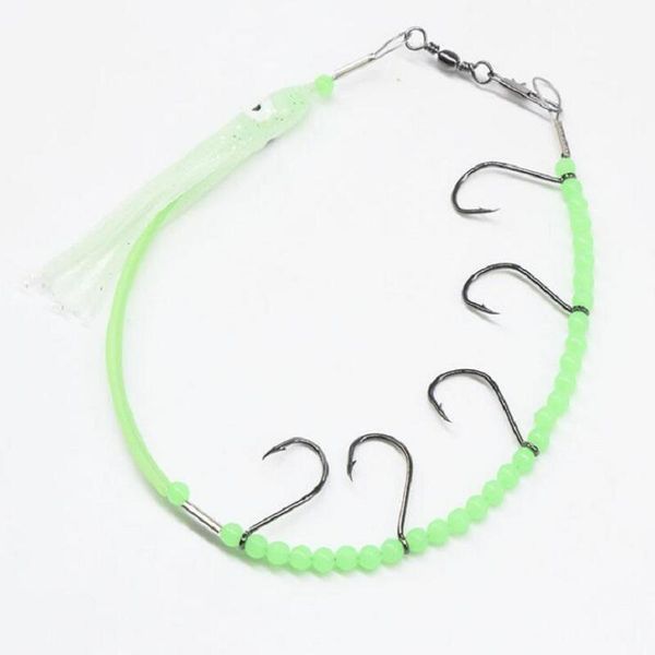 fishing hooks 1pcs 7g 33cm luminous ocs squid string hook with beads swivels for accessories sea tackle
fishing hooks 1pcs 7g 33cm luminous ocs squid string hook with beads swivels for accessories sea tackle
