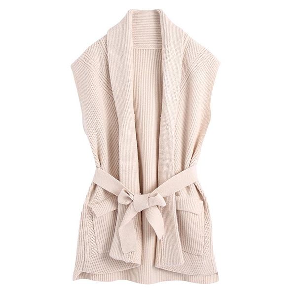 women's vests zoepo turn down collar sweaters women fashion tie belt waist sweater elegant sleeveless pockets female ladies jo, Black;white
women's vests zoepo turn down collar sweaters women fashion tie belt waist sweater elegant sleeveless pockets female ladies jo, Black;white