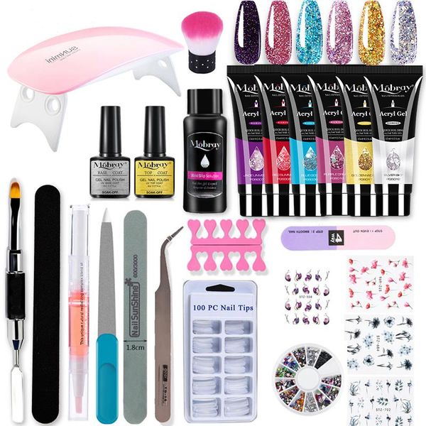 nail art kits mobray poy uv gel with led lamp manicure set poly polish kit tools for need base coat
nail art kits mobray poy uv gel with led lamp manicure set poly polish kit tools for need base coat
