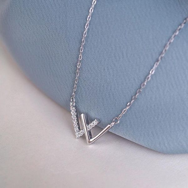 fashion 925 sterling silver double v letter w pendant collar chains necklace for women girls lover couple friends gift jewelry
fashion 925 sterling silver double v letter w pendant collar chains necklace for women girls lover couple friends gift jewelry