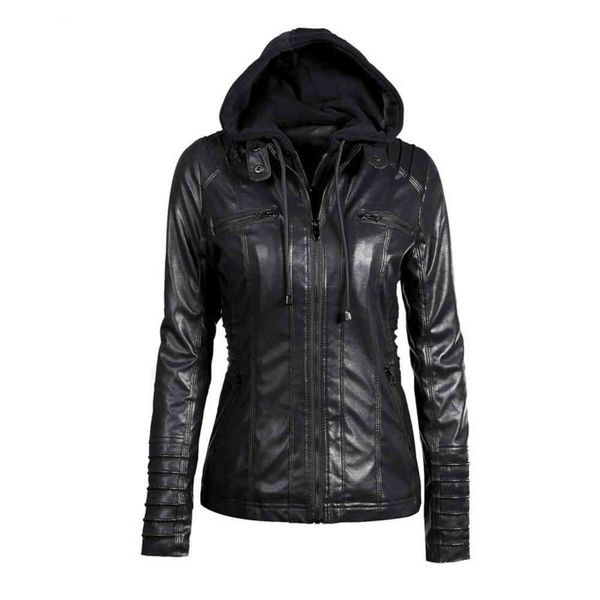 leather jacket high fashion men belt spring and autumn clothes large detachable hat coat, Black
leather jacket high fashion men belt spring and autumn clothes large detachable hat coat, Black