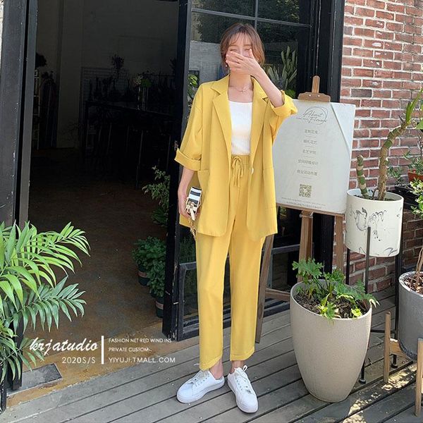 casual summer two piece pant set female 3/4 sleeve oversize long blazer+elastic waist pencil korean women blazer suit women's suits & b, White;black
casual summer two piece pant set female 3/4 sleeve oversize long blazer+elastic waist pencil korean women blazer suit women's suits & b, White;black