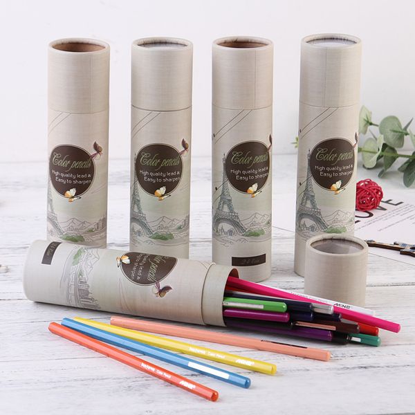 24 barrel color pencil cartoon environmental protection set student painting graffiti pen prize, Black;red
24 barrel color pencil cartoon environmental protection set student painting graffiti pen prize, Black;red