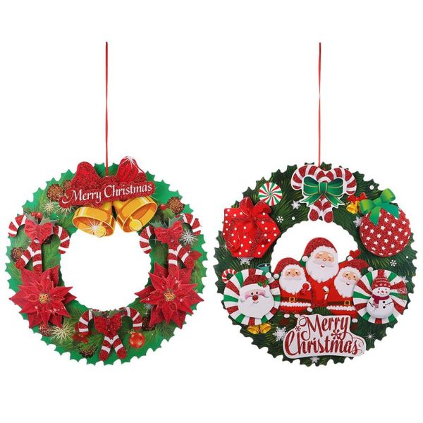 2pcs paper christmas wreath door hanging home store decor decorative flowers & wreaths
2pcs paper christmas wreath door hanging home store decor decorative flowers & wreaths