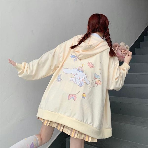 women's hoodies & sweatshirts yellow 2021 cartoon rubbirt print hoodie sweatshirt loose long sleeve women hooded collar kawaii pullover, Black
women's hoodies & sweatshirts yellow 2021 cartoon rubbirt print hoodie sweatshirt loose long sleeve women hooded collar kawaii pullover, Black