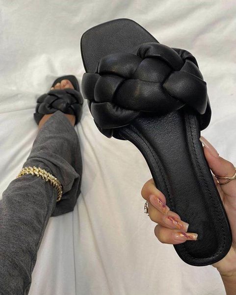 fashion flat slippers women weave slides sandal ladies outdoor beach lady shoes woman home female flip flops, Black
fashion flat slippers women weave slides sandal ladies outdoor beach lady shoes woman home female flip flops, Black