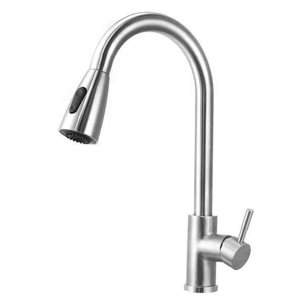 kitchen faucets stainless steel sink faucet with pull out sprayer high-arc single handle
kitchen faucets stainless steel sink faucet with pull out sprayer high-arc single handle