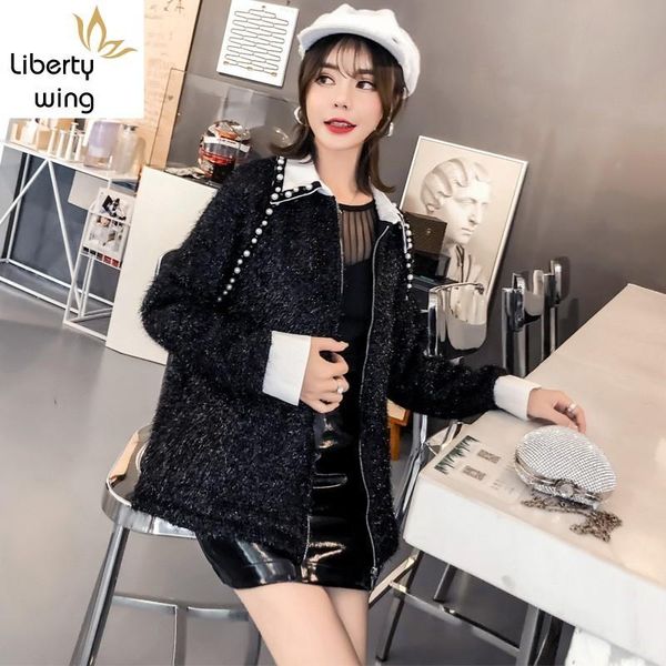 women's jackets casual panelled embroidered flares womens loose autumn brand qualities long sleeve zip lurex female outerwear coats, Black;brown
women's jackets casual panelled embroidered flares womens loose autumn brand qualities long sleeve zip lurex female outerwear coats, Black;brown