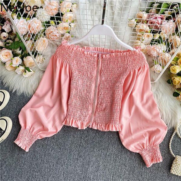 neploe off shoulder strapless women blouses long sleeve zipper slim short 2021 fashion korean blusas shirt 4d303 women's & shirts, White
neploe off shoulder strapless women blouses long sleeve zipper slim short 2021 fashion korean blusas shirt 4d303 women's & shirts, White