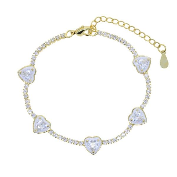 link, chain 2021 women jewelry tennis bracelet gold color enamel heart charm bracelets for girls gifts, Black
link, chain 2021 women jewelry tennis bracelet gold color enamel heart charm bracelets for girls gifts, Black