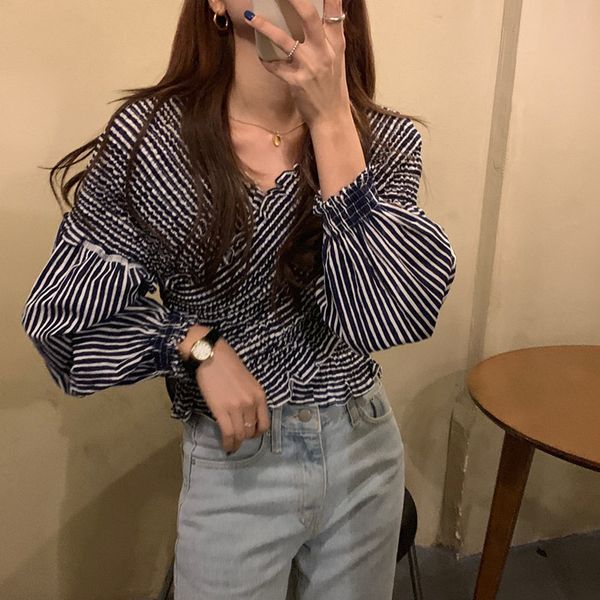 blouses korean minority retro one shoulder stretch solid short blouses women fashion long sleeve shirts, White
blouses korean minority retro one shoulder stretch solid short blouses women fashion long sleeve shirts, White