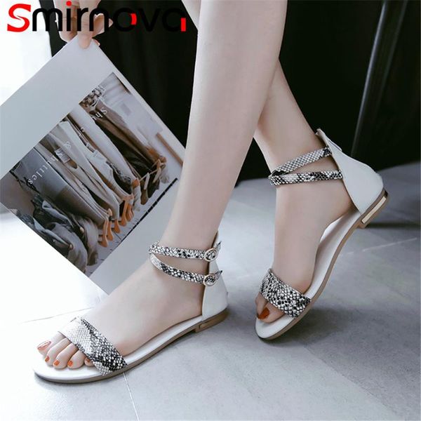 smirnova 2021 fashion summer shoes woman big size black white flat with sandals women buckle genuine leather
smirnova 2021 fashion summer shoes woman big size black white flat with sandals women buckle genuine leather