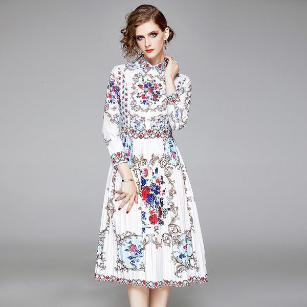 casual dresses women's 2021 runway blue floral dress shirt long sleeve robe print striped pleated holiday autumn elegant, Black;gray
casual dresses women's 2021 runway blue floral dress shirt long sleeve robe print striped pleated holiday autumn elegant, Black;gray