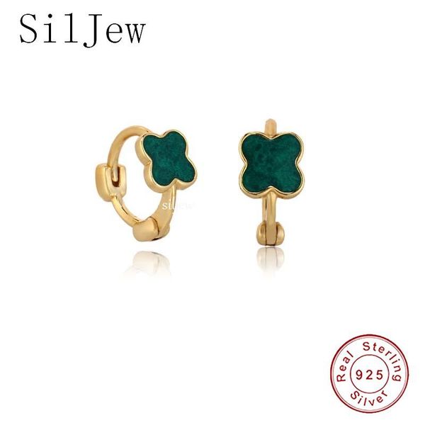 hoop & huggie siljew jewelry brand products european and american personality four-leaf clover s925 sterling silver ear buckle earring, Golden;silver
hoop & huggie siljew jewelry brand products european and american personality four-leaf clover s925 sterling silver ear buckle earring, Golden;silver