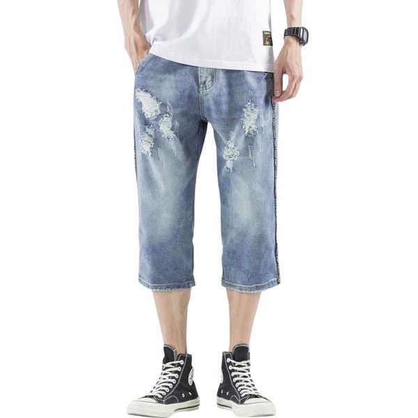 fashion washed hole ripped tooling seven-point jeans streetwear hip hop men's brand large size loose wide leg casual shorts, Blue
fashion washed hole ripped tooling seven-point jeans streetwear hip hop men's brand large size loose wide leg casual shorts, Blue