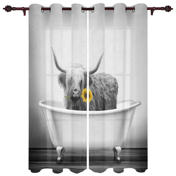 sunflower bathtub yak window curtains for living room kitchen bedroom drapes kids home decor curtain &
sunflower bathtub yak window curtains for living room kitchen bedroom drapes kids home decor curtain &