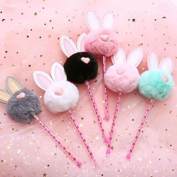 creative cute plush ear gel pens 0.5mm black water pen signature stationery office accessories
creative cute plush ear gel pens 0.5mm black water pen signature stationery office accessories