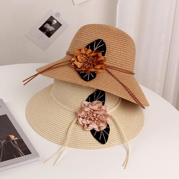 wide brim hats women's summer outing sunscreen beach woven straw hat flowers and leaves trend fashion casual fisherman, Blue;gray
wide brim hats women's summer outing sunscreen beach woven straw hat flowers and leaves trend fashion casual fisherman, Blue;gray