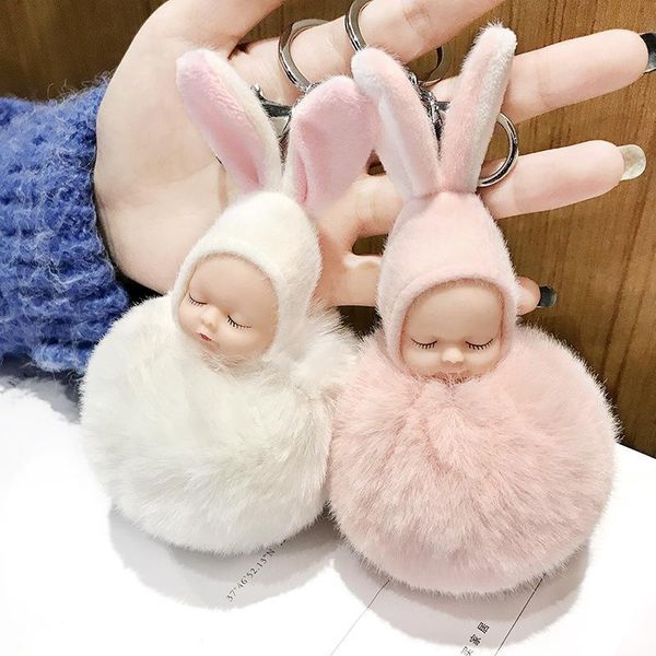 keychains cute sleeping baby keychain fake fur pom key chain women trinket car ring jewelrygift fluffy onbag, Silver
keychains cute sleeping baby keychain fake fur pom key chain women trinket car ring jewelrygift fluffy onbag, Silver