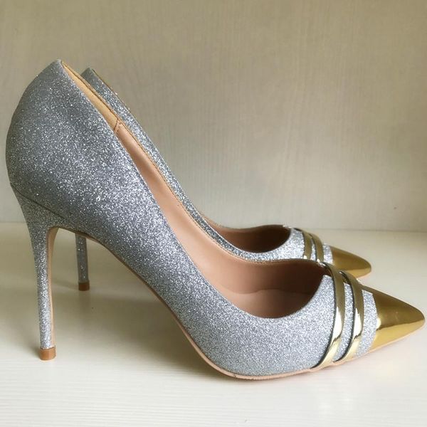 fashion lady women silver sequined glitter poined toe stiletto high heel pump high-heeled shoes wedding dress, Black
fashion lady women silver sequined glitter poined toe stiletto high heel pump high-heeled shoes wedding dress, Black