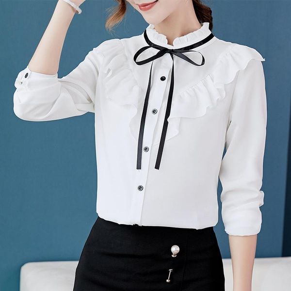 slim chiffon blouse elegant women long sleeve shirt ruffles white rk women's blouses & shirts
slim chiffon blouse elegant women long sleeve shirt ruffles white rk women's blouses & shirts