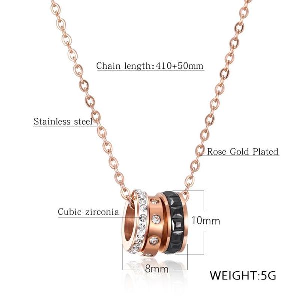 pendant necklaces fashion rose gold stainless steel clavicular chain loop mosaic zirconia for women jewelry gift xl044, Silver
pendant necklaces fashion rose gold stainless steel clavicular chain loop mosaic zirconia for women jewelry gift xl044, Silver