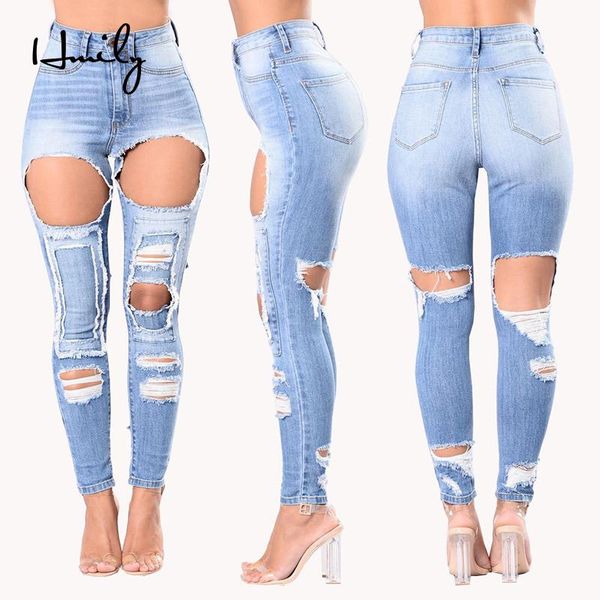 women`s distressed hole destroy mid high waist stretch denim pants ripped skinny jeans for woman jean summer women's, Blue
women`s distressed hole destroy mid high waist stretch denim pants ripped skinny jeans for woman jean summer women's, Blue