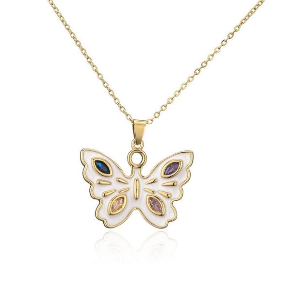pendant necklaces women colored cubic zirconia butterfly necklace ladies enamel cz jewellery, Silver
pendant necklaces women colored cubic zirconia butterfly necklace ladies enamel cz jewellery, Silver