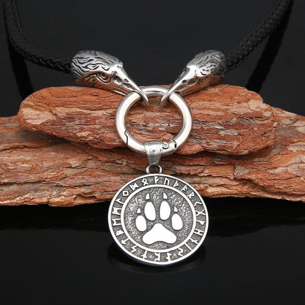 pendant necklaces stainless steel eagle necklace leather rope men jewelry norse viking, Silver
pendant necklaces stainless steel eagle necklace leather rope men jewelry norse viking, Silver