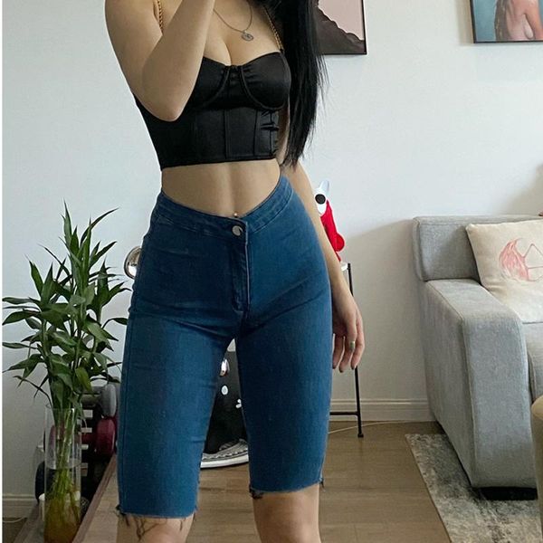 women's jeans tvvovvin fitness skinny high elastic hip lifting pants waist 5-point fashion korean summer bf0g, Blue
women's jeans tvvovvin fitness skinny high elastic hip lifting pants waist 5-point fashion korean summer bf0g, Blue