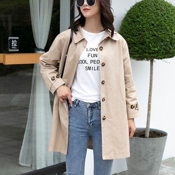 women's trench coats plus size windbreaker women medium and long coat female spring autumn single-breasted cotton coat outerwear 4, Tan;black
women's trench coats plus size windbreaker women medium and long coat female spring autumn single-breasted cotton coat outerwear 4, Tan;black