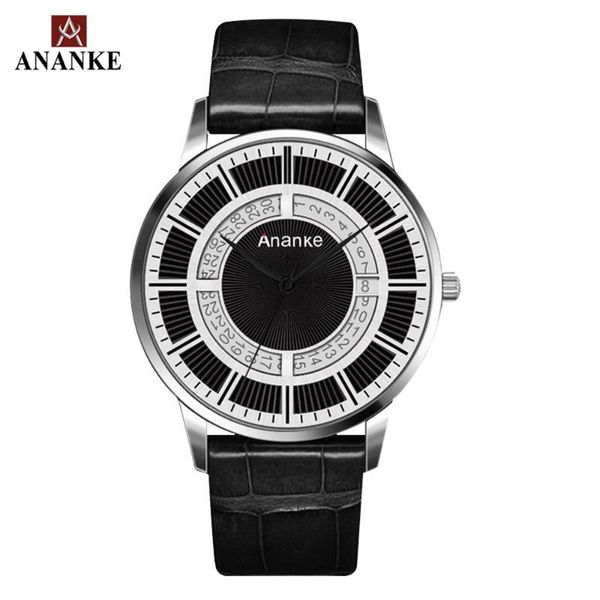wristwatches ananke mens watches leather strap number auto date color splicing waterproof hardlex dial luxury quartz wristwatch an05, Slivery;brown
wristwatches ananke mens watches leather strap number auto date color splicing waterproof hardlex dial luxury quartz wristwatch an05, Slivery;brown