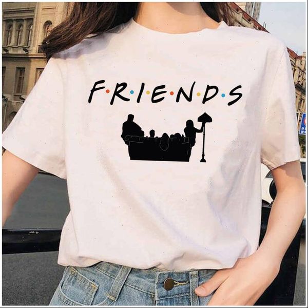 women t shirt friend tv show shirts femme clothes female harajuku summer 90s streetwear, White
women t shirt friend tv show shirts femme clothes female harajuku summer 90s streetwear, White