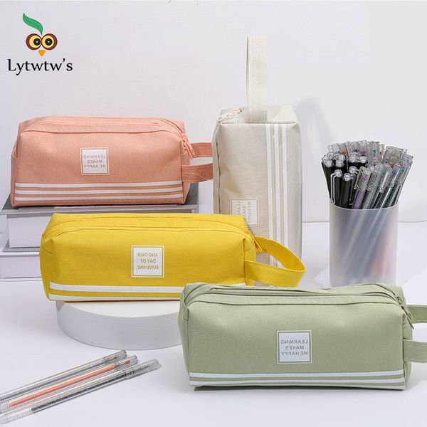 pencil bags 1 pieces lytwtw's kawaii cute striped pen bag canvas school stationary receive tools makeup pouch cosmetics case
pencil bags 1 pieces lytwtw's kawaii cute striped pen bag canvas school stationary receive tools makeup pouch cosmetics case