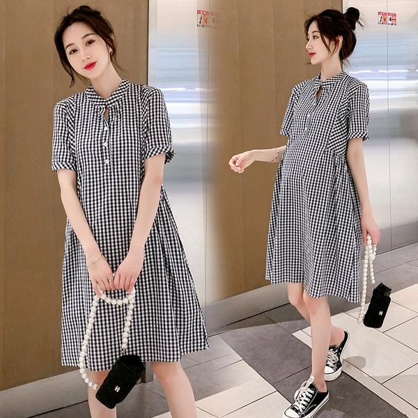 maternity dresses 5805# summer korean fashion plaid cotton linen dress a line loose sweet clothes for pregnant women lovely pregnancy, White
maternity dresses 5805# summer korean fashion plaid cotton linen dress a line loose sweet clothes for pregnant women lovely pregnancy, White