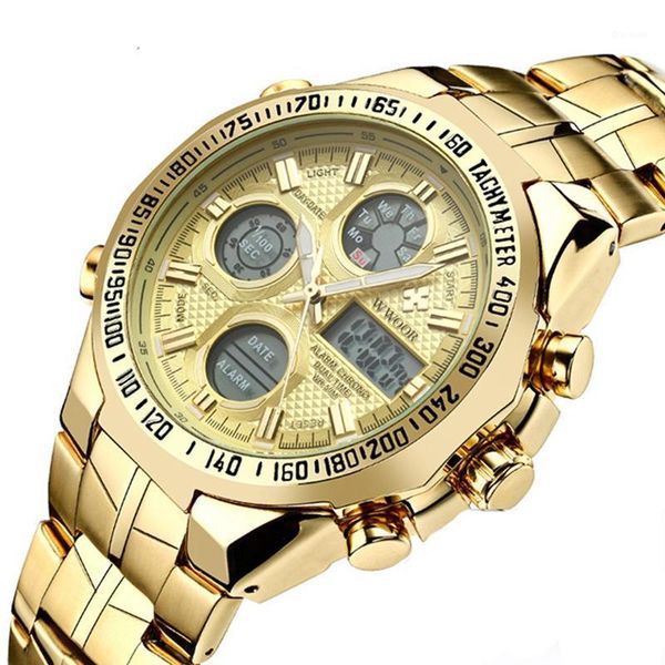 fashion men multifunctional men's sports watch electronic dual display waterproof stainless steel male wristwatches, Slivery;brown
fashion men multifunctional men's sports watch electronic dual display waterproof stainless steel male wristwatches, Slivery;brown