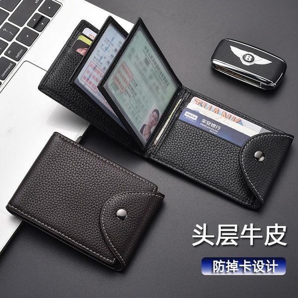 card holders wallet leather men's large capacity bag purse carteira masculina, Brown;gray
card holders wallet leather men's large capacity bag purse carteira masculina, Brown;gray