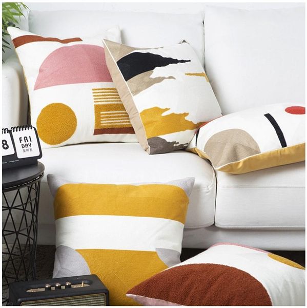 cushion/decorative pillow yellow abstract handmade geometric embroidery cover home decor cushion sofa pillowcase sham 45x45cm
cushion/decorative pillow yellow abstract handmade geometric embroidery cover home decor cushion sofa pillowcase sham 45x45cm