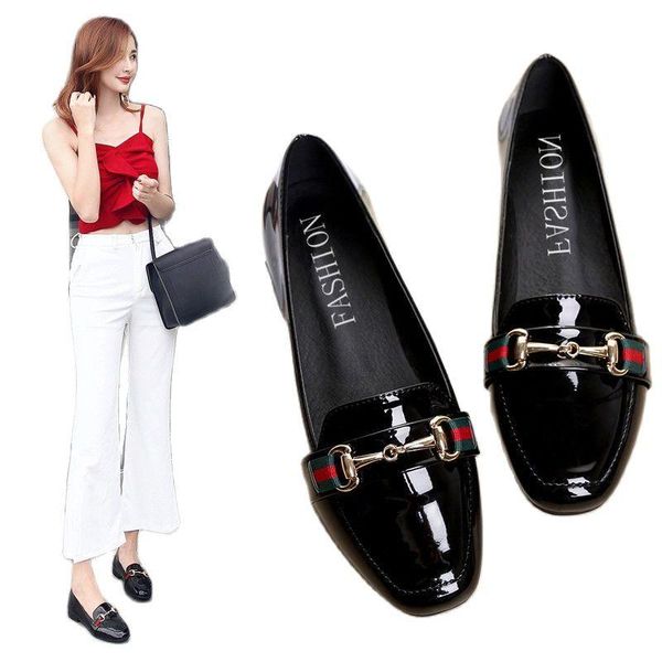 spring designer outdoor shoes women single flat casual small leather slippers, Black
spring designer outdoor shoes women single flat casual small leather slippers, Black
