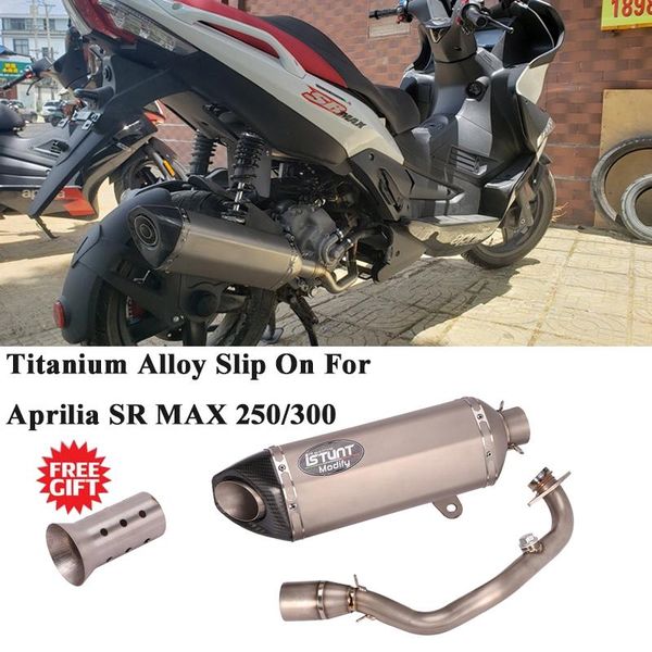 motorcycle exhaust system titanium alloy full escape for aprilia sr max 300 250 modify front link pipe carbon muffler db killer
motorcycle exhaust system titanium alloy full escape for aprilia sr max 300 250 modify front link pipe carbon muffler db killer