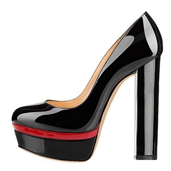 onlymaker women's platform round toe chunky high heels office party wedding slip on block pumps plus size us5~us15 211029, Black
onlymaker women's platform round toe chunky high heels office party wedding slip on block pumps plus size us5~us15 211029, Black