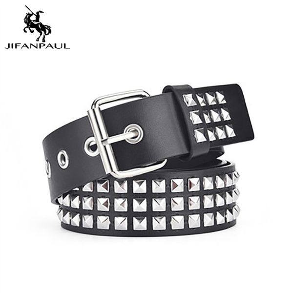 jifanpaul square bead rivet belt metal pyramid men and women punk hardware jeans designer woman s 220304, Black;brown
jifanpaul square bead rivet belt metal pyramid men and women punk hardware jeans designer woman s 220304, Black;brown