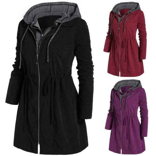 women's trench coats coat plus size thick cotton solid zipper patchwork winter hooded space lady jackets outwear 19sep27, Tan;black
women's trench coats coat plus size thick cotton solid zipper patchwork winter hooded space lady jackets outwear 19sep27, Tan;black
