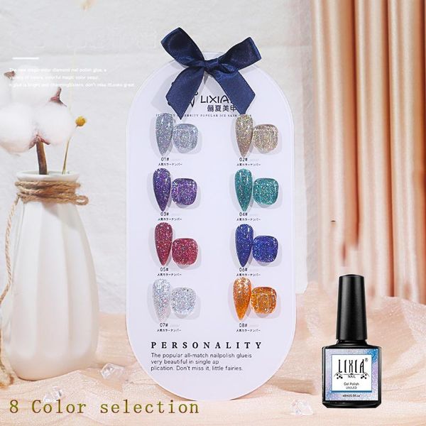 nail gel 8 color sequines lixia 8ml polish plastic bottle masoak off uv led lacquer, Red;pink
nail gel 8 color sequines lixia 8ml polish plastic bottle masoak off uv led lacquer, Red;pink