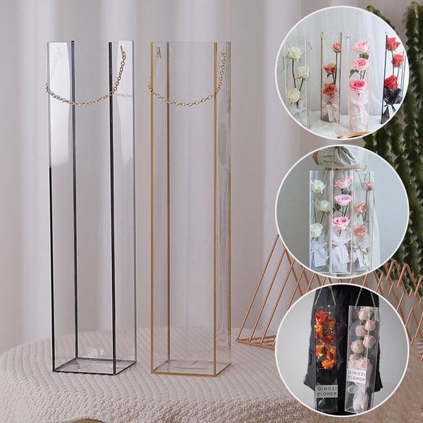 gift wrap transparent flower box portable waterproof handbag with metal chain wedding birthday wrapping florist packing supplies
gift wrap transparent flower box portable waterproof handbag with metal chain wedding birthday wrapping florist packing supplies