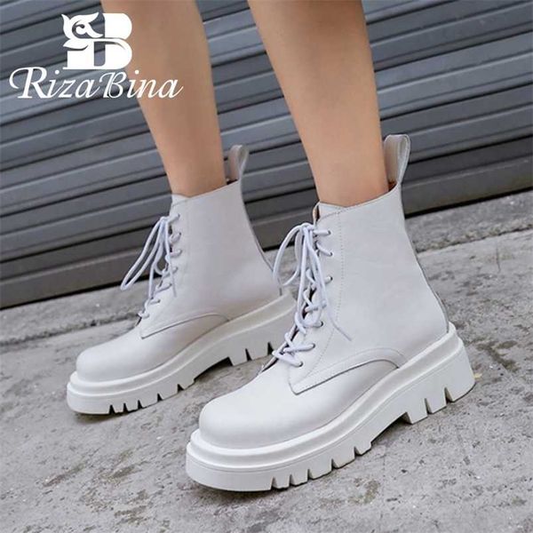 rizabina size 34-43 ins woman real leather ankle boots fashion shoes woman short winter warm boots platform heel footwear 211009, Black
rizabina size 34-43 ins woman real leather ankle boots fashion shoes woman short winter warm boots platform heel footwear 211009, Black