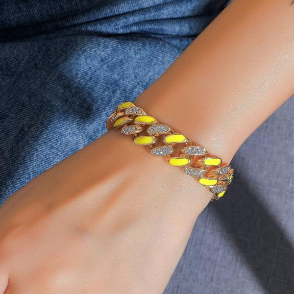 link, chain two tone luxury bling rhinestone cuban bracelet miami iced out bangle for women men hiphop punk jewelry gifts, Black
link, chain two tone luxury bling rhinestone cuban bracelet miami iced out bangle for women men hiphop punk jewelry gifts, Black