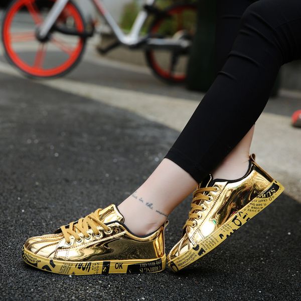 2021 summer womens mens running shoes casual student outdoor sport sneakers patent leather glossy black golden silver size 36-46 code 54-558
2021 summer womens mens running shoes casual student outdoor sport sneakers patent leather glossy black golden silver size 36-46 code 54-558